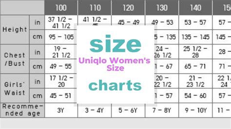 uniqlo women's size chart